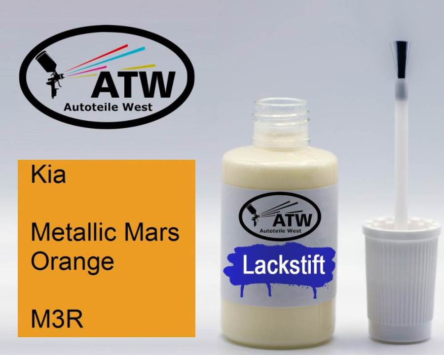 Kia, Metallic Mars Orange, M3R: 20ml Lackstift, von ATW Autoteile West.